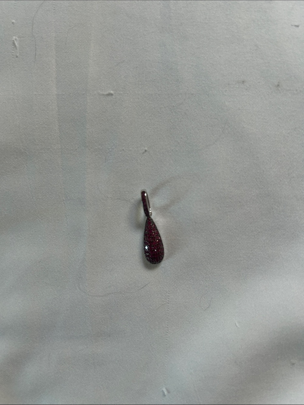 Ruby teardrop pendant.